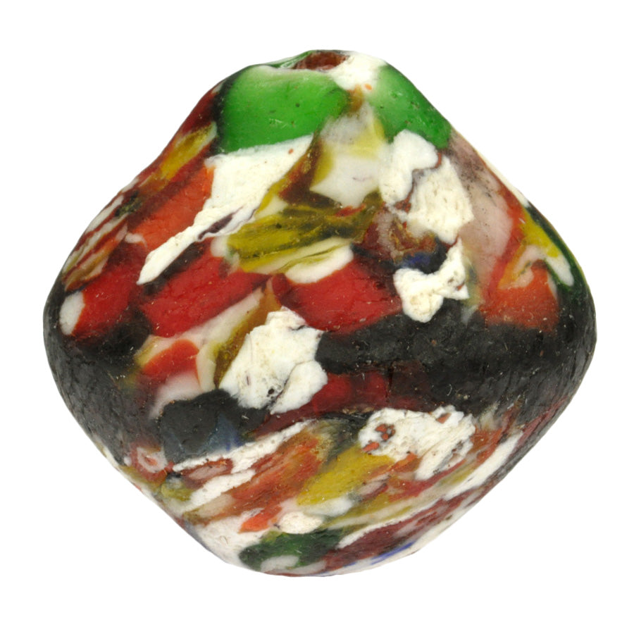 New Large bicon African Krobo recycled Glass Trade Bead SB-23471