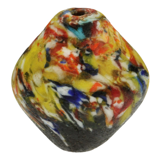 New Large bicon African Krobo recycled Glass Trade Bead SB-22410