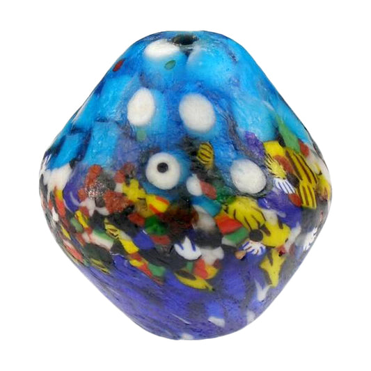 New Large bicon African Krobo recycled Glass Trade Bead SB-21421