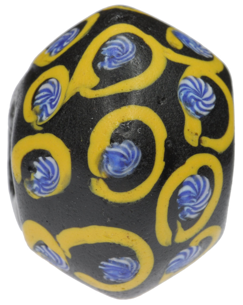 Rare Antique Black Bicone "King" Venetian Glass Trade Bead – Lampwork Trail Design