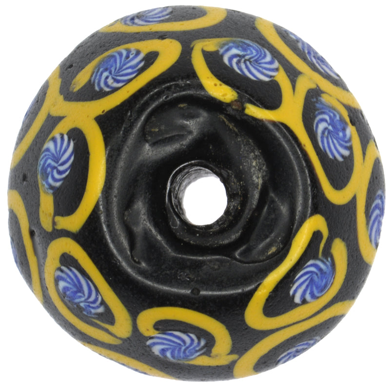 Rare Antique Black Bicone "King" Venetian Glass Trade Bead – Lampwork Trail Design