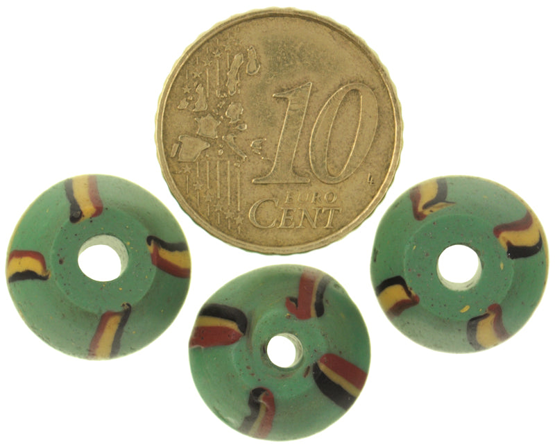 Antique Green Bicone Venetian Lampwork Beads – African Trade