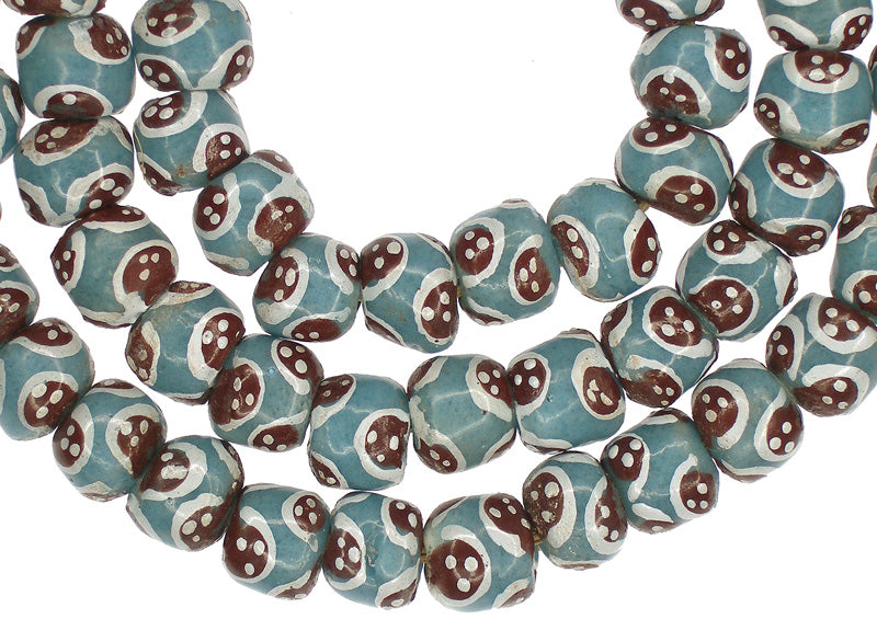 African Krobo millefiore Powder Glass Trade Beads Ghana SB-22851