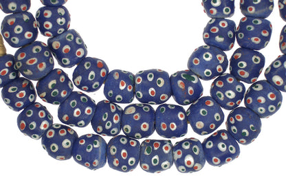 African Krobo thousand eyes Powder Glass Trade Beads SB-22853