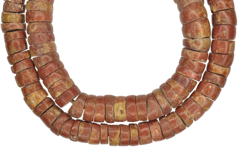 Strand Large Bauxite African Tribal Stone Trade Beads Ghana SB-24232