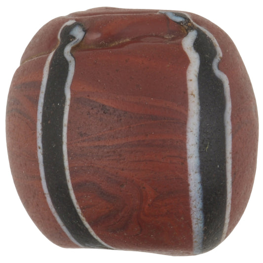 Beautiful OLD Large Striped Brick Venetian Glass Trade Bead – Antique African Lampwork Bead