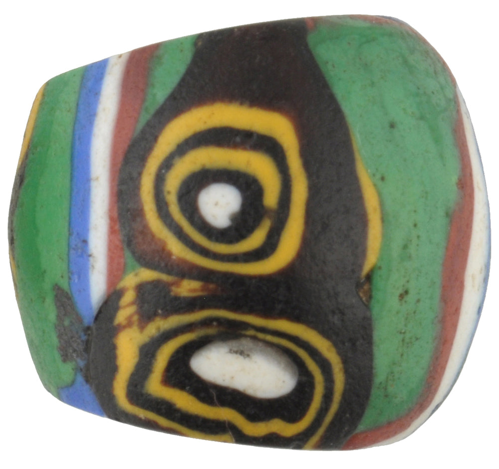 African trade bead Millefiori old Venetian mosaic glass beads large rare Ghana  SB-34671