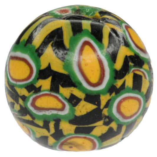 Old round Millefiori Venetian Mosaic Glass Trade Bead SB-22711