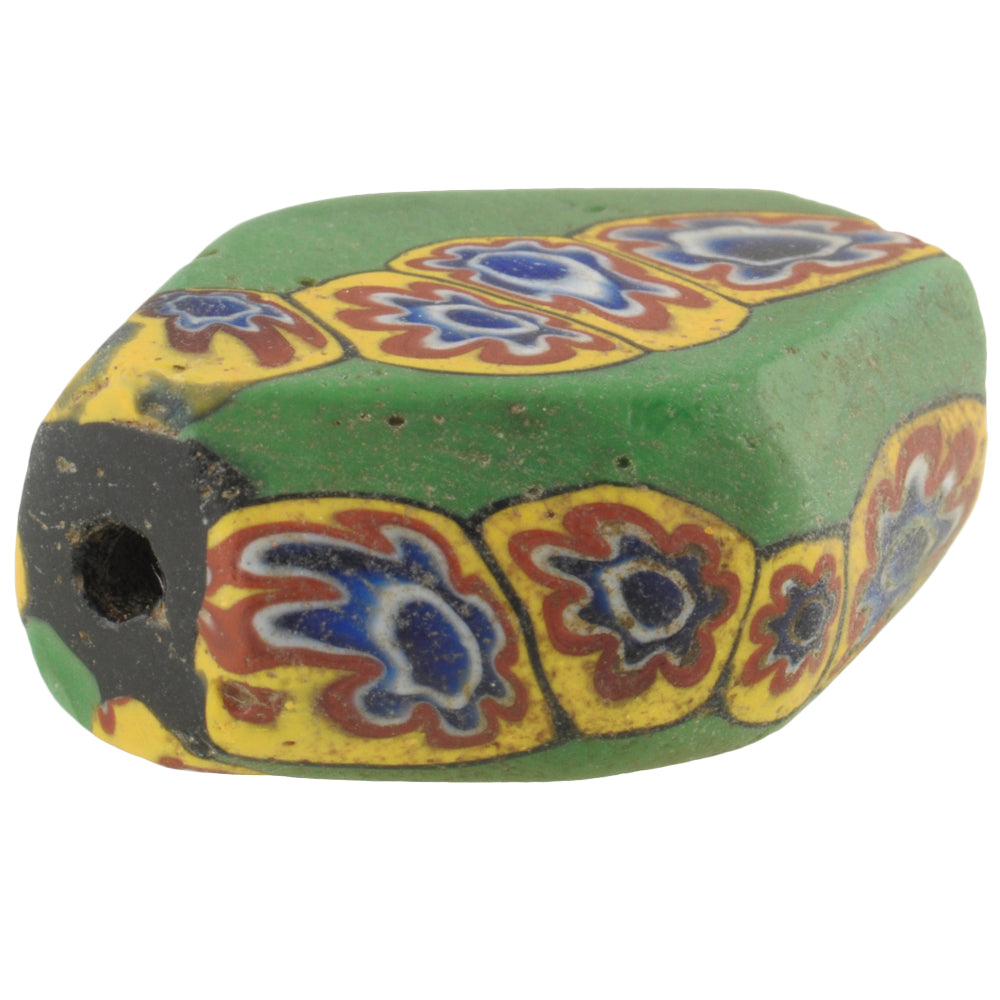 Old Large tabular Millefiori Venetian Glass Trade Bead SB-29215