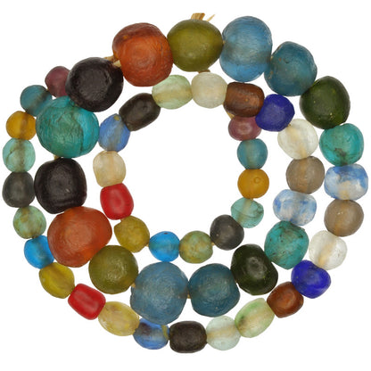 African Krobo translucent Powder Glass Trade Beads Ghana SB-24326