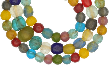 African Krobo translucent Powder Glass Trade Beads Ghana SB-24336