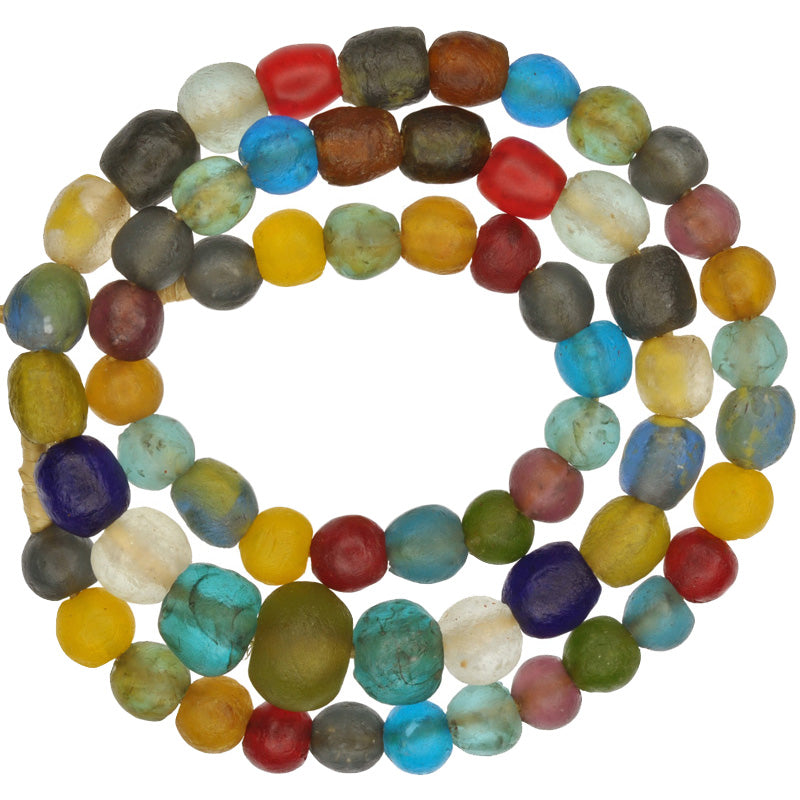 African Krobo translucent Powder Glass Trade Beads Ghana SB-24336