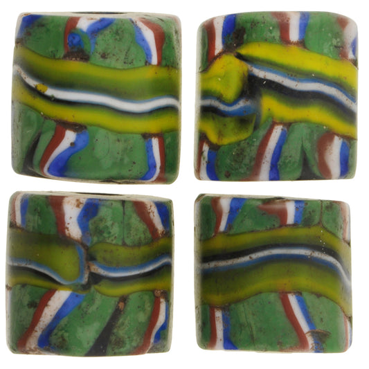 Rare Old Banded Millefiori Venetian Mosaic Glass Beads African Trade SB-29650