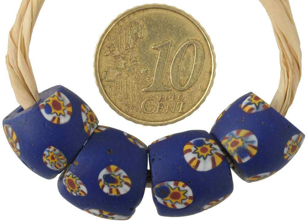 Old Matching Rare Millefiori Venetian Mosaic Glass Beads African trade SB-29017