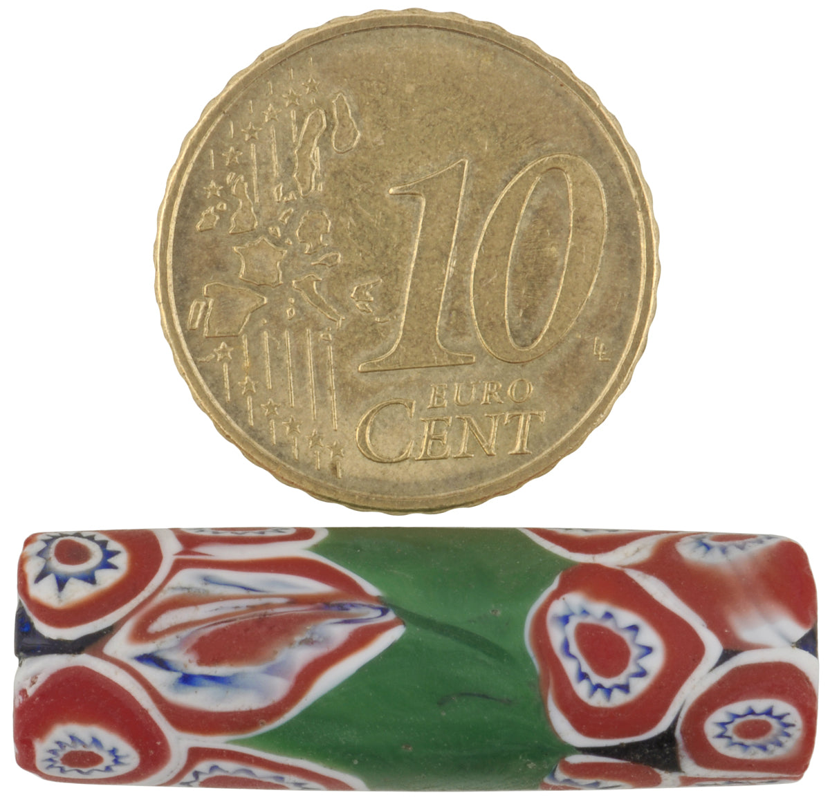 Antique African trade bead old banded millefiori Venetian glass bead mosaic rare SB-38462