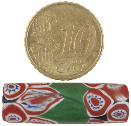 Antique African trade bead old banded millefiori Venetian glass bead mosaic rare SB-38462