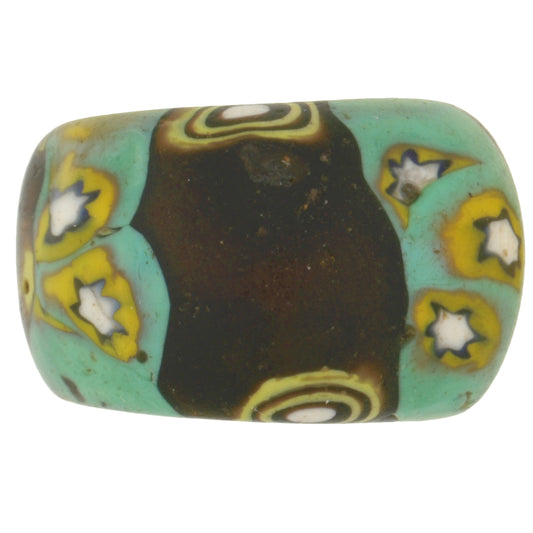 Rare Old Large Millefiori Venetian Mosaic Glass Bead African trade SB-30947