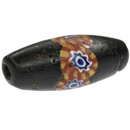 Rare oval Millefiori Venetian Mosaic Glass Trade Bead SB-23151