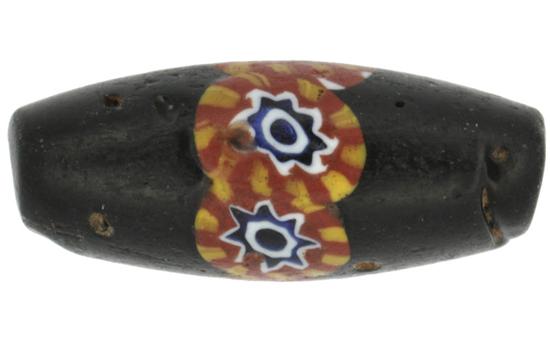 Rare oval Millefiori Venetian Mosaic Glass Trade Bead SB-23151