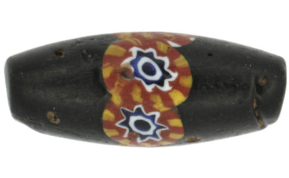 Rare oval Millefiori Venetian Mosaic Glass Trade Bead SB-23151