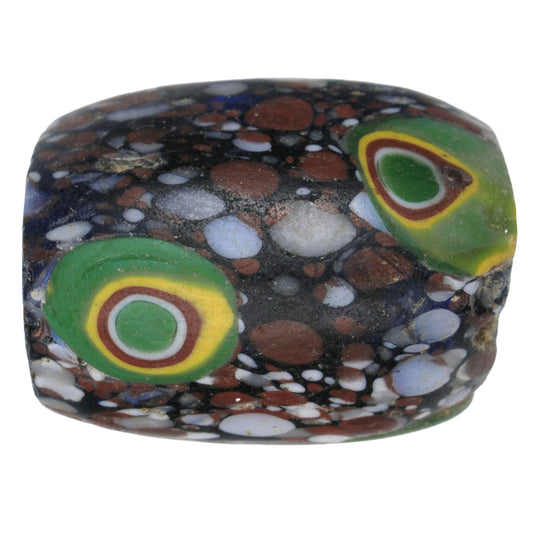 Rare old Oval Millefiori Venetian Mosaic Glass Bead African Trade SB-25475