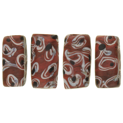 Antique Rectangular Fancy Eye Venetian Wound Glass Trade Beads – African Trade