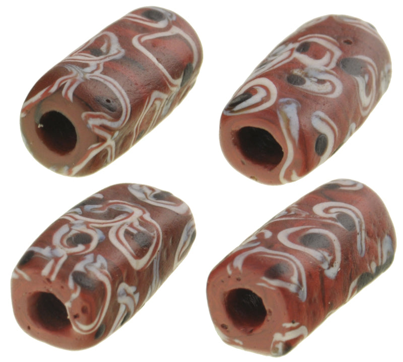 Antique Rectangular Fancy Eye Venetian Wound Glass Trade Beads – African Trade