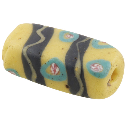 Antique Tabular Fancy Venetian Lampwork Glass Trade Bead 21mm – African Trade