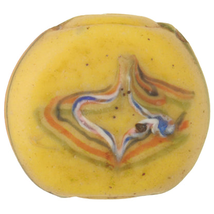 Rare Antique Tabular Fancy Venetian Lampwork Glass Trade Bead – 13x15mm