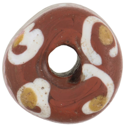 Rare Old Venetian Tic-Tac-Toe Fancy Lampwork Glass African Trade Bead