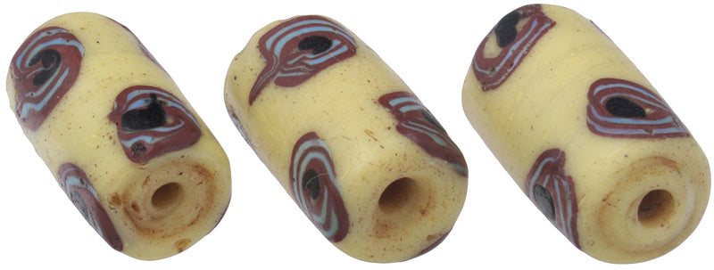 Antique Venetian Eye Fancy Wound Glass Trade Beads - African Trade Beads