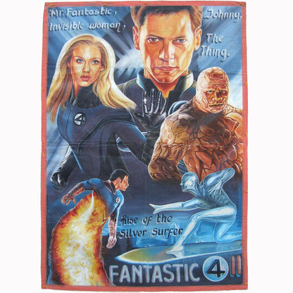 Fantastic four ii movie poster hand painted in Ghana for Cinema art