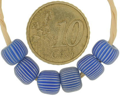 Old African trade beads Venetian chevron 6 layers glass beads gooseberry rare  SB-33847