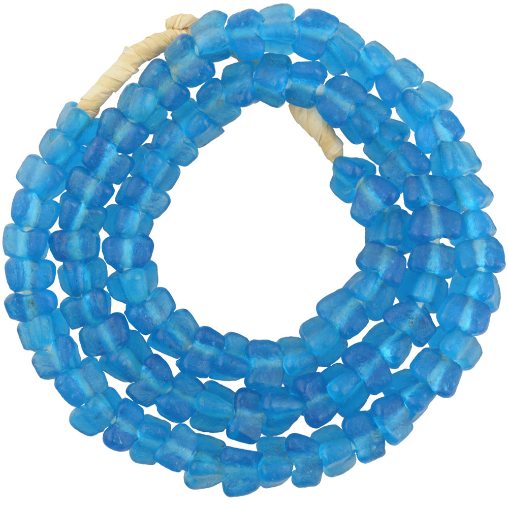 Translucent African Trade Beads - 9mm Krobo Glass Beads