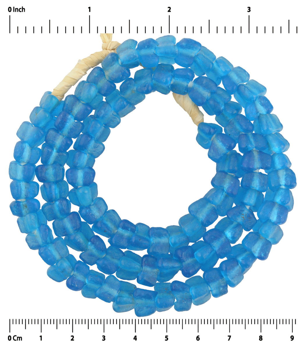 Krobo powder glass beads recycled African trade Ghana handmade - Tribalgh