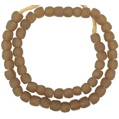 Translucent Powder Glass Krobo Beads - African Trade Beads, 11mm