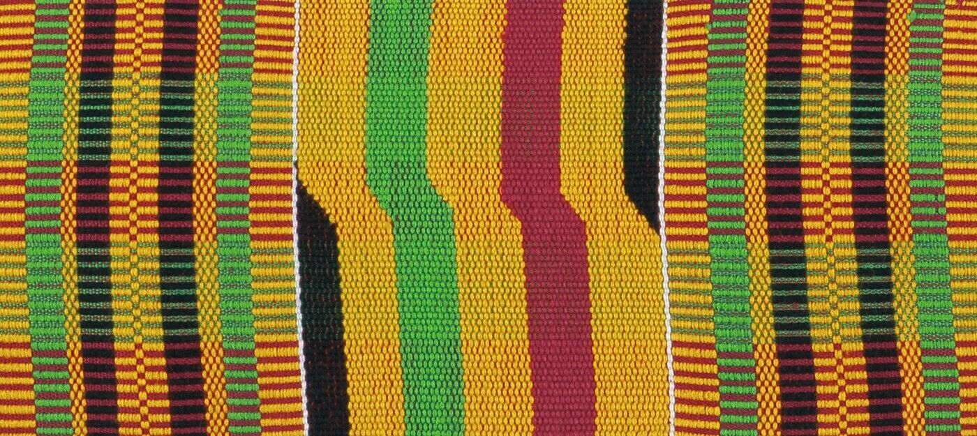 Ashanti Kente Cloth Ghana African Scarf Stole Handwoven Textile