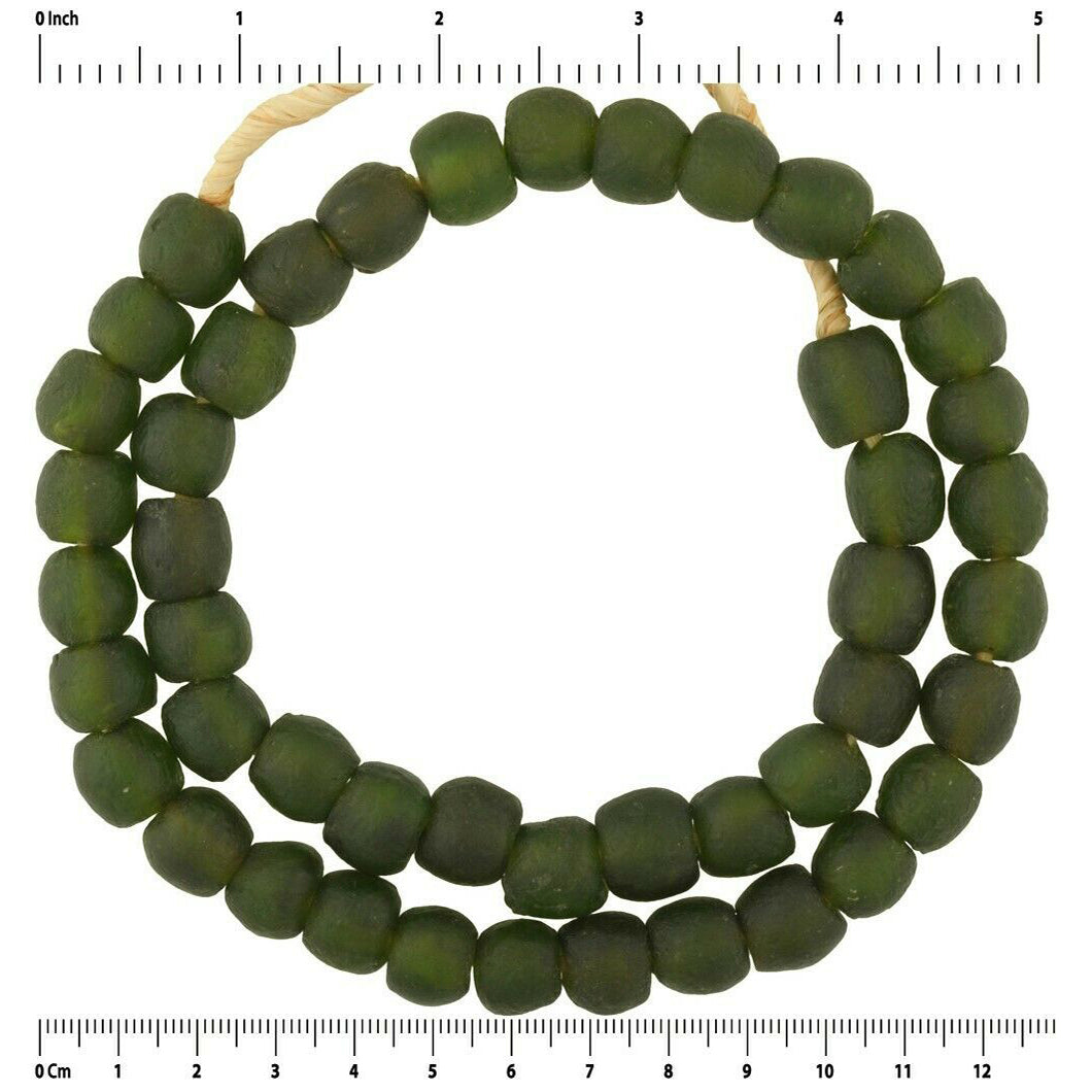 Translucent Bottle Glass Beads - Recycled African Trade Beads