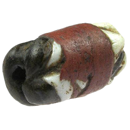 Antique Islamic banded folded glass trade Bead 1200 AD SB-18054