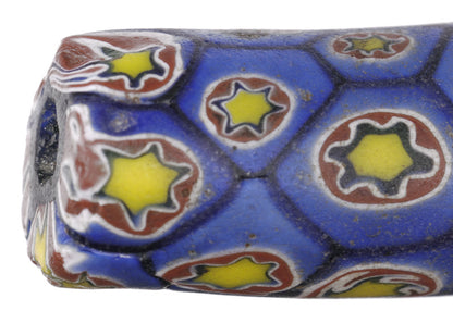 Nice Old Large Elbow Millefiori Venetian Mosaic Glass Bead African trade SB-25642