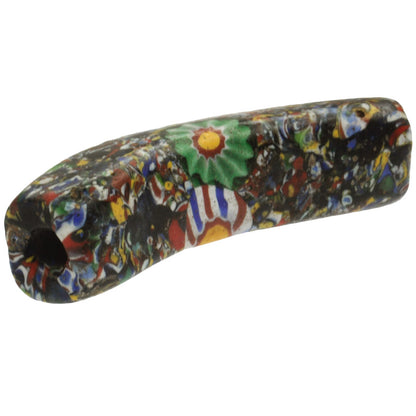 Rectangular Elbow Millefiori Venetian Glass Trade Bead SB-22619