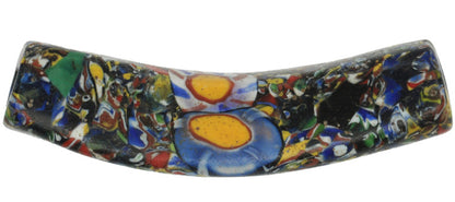 Rectangular Elbow Millefiori Venetian Glass Trade Bead SB-22619