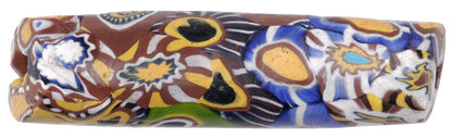 Rare Old multimurrine rooster elbow Millefiori Venetian Mosaic Glass Trade Bead SB-26041