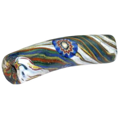 Rare Elbow Millefiori Venetian Mosaic Glass Trade Bead SB-17325