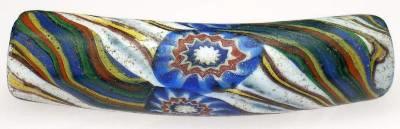 Rare Elbow Millefiori Venetian Mosaic Glass Trade Bead SB-17325