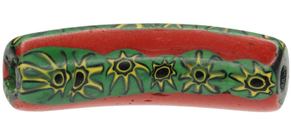 Rare Elbow Millefiori Venetian Mosaic Glass Trade Bead SB-22425